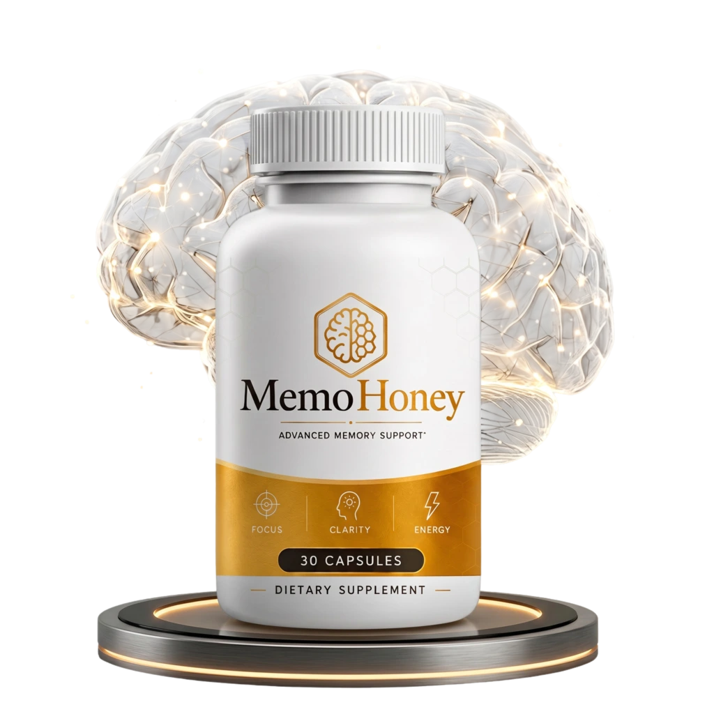 MemoHoney memory and focus supplement bottle